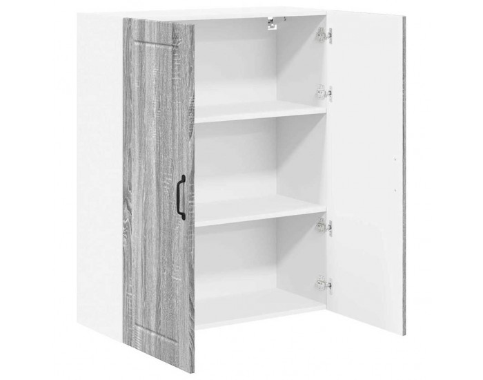 Sonata H Горен кухненски шкаф с рафт Сив Сонома 80 x 31 x 100 см