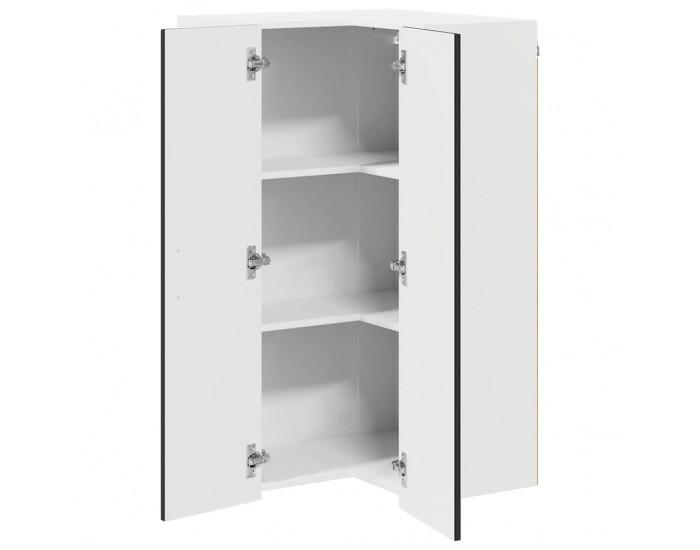 Sonata H Горен кухненски шкаф Черно 57 x 57 x 100 см Инженерно дърво