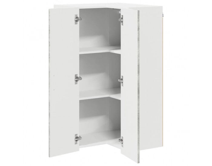 Sonata H Горен кухненски шкаф с рафт Циментено сиво 57 x 57 x 100 см