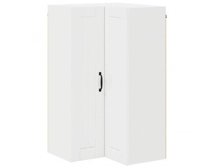 Sonata H Горен кухненски шкаф с рафт Лъскаво бяло 57 x 57 x 100 см