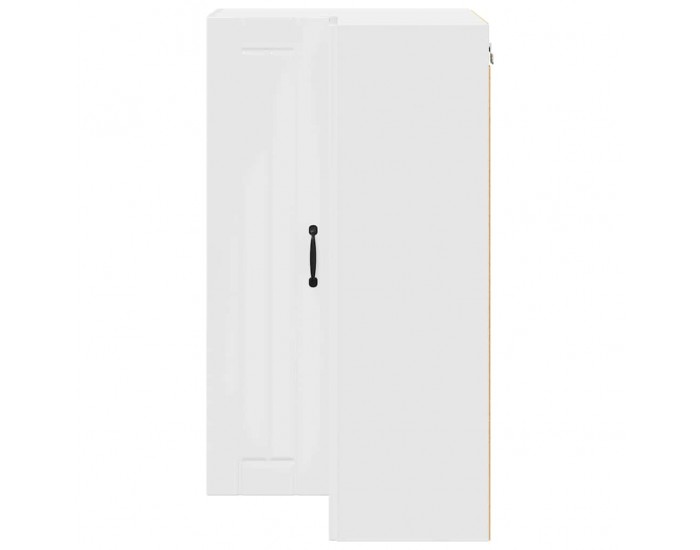 Sonata H Горен кухненски шкаф с рафт Лъскаво бяло 57 x 57 x 100 см