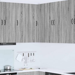 Sonata H Горен кухненски шкаф с рафт Сив Сонома 57 x 57 x 100 см - Модули Sonata