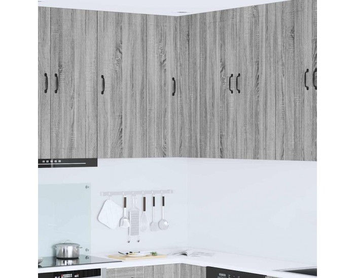 Sonata H Горен кухненски шкаф с рафт Сив Сонома 57 x 57 x 100 см