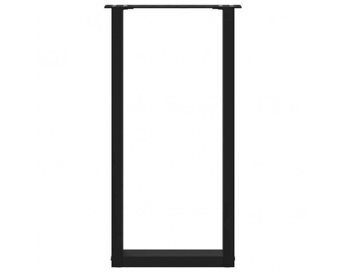 Sonata H Крака за конзолна маса, U-образни, 2 бр., черни, 28 x (72-73) см, стомана