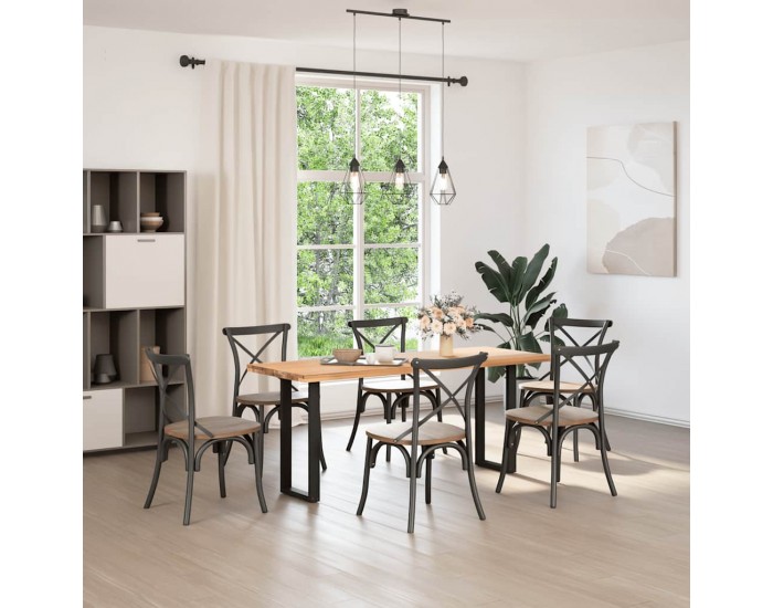 Sonata H Крака за конзолна маса, U-образни, 2 бр., черни, 28 x (72-73) см, стомана