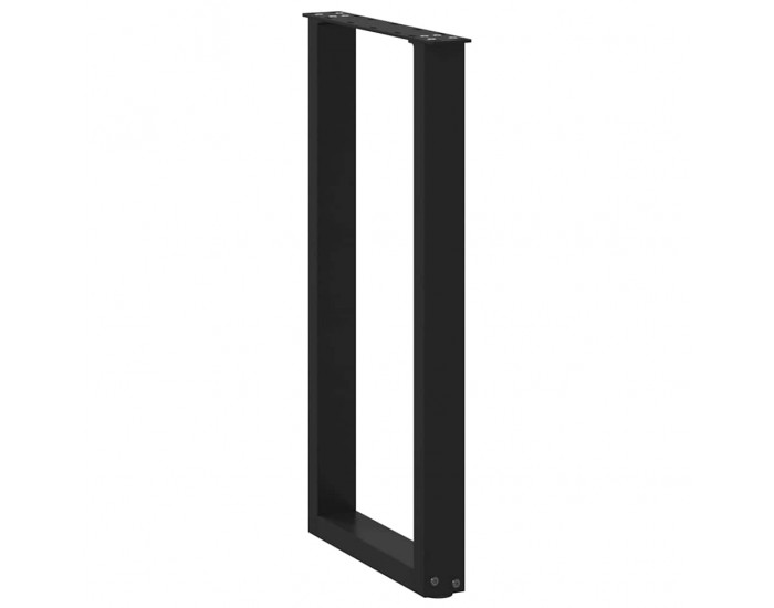 Sonata H Крака за конзолна маса, U-образни, 2 бр., черни, 28 x (72-73) см, стомана