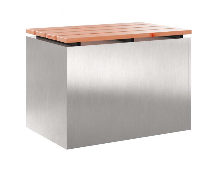 Sonata H Градинска пейка Сребрист 60 x 40 x 43 см Неръждаема стомана