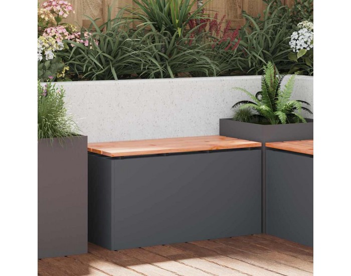 Sonata H Градинска пейка Антрацит 80 x 40 x 43 см Стомана