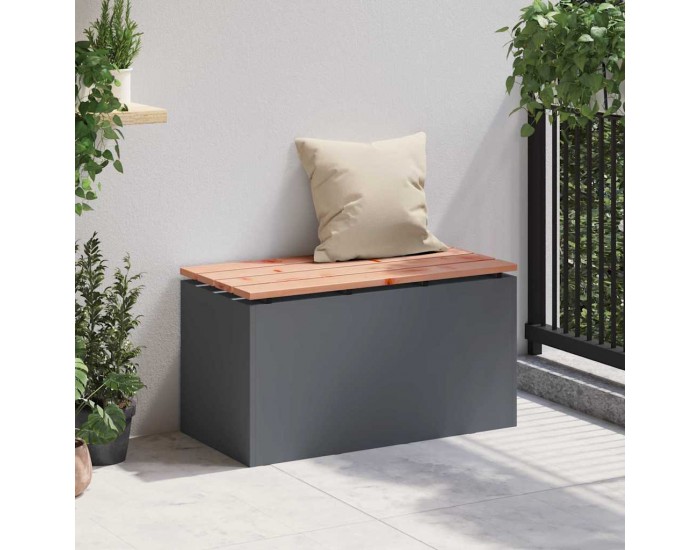 Sonata H Градинска пейка Антрацит 80 x 40 x 43 см Стомана