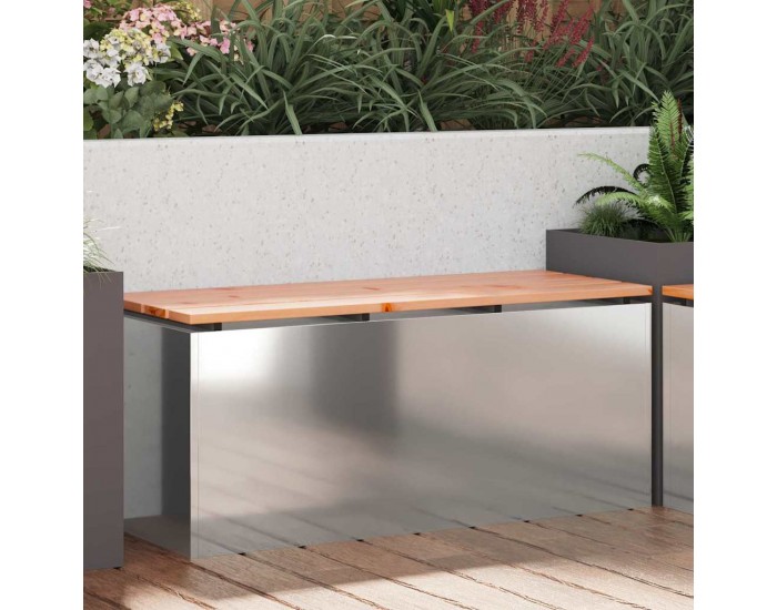 Sonata H Градинска пейка Сребрист 100 x 40 x 43 см Поцинкована стомана