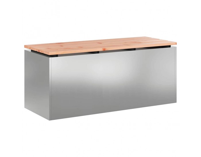 Sonata H Градинска пейка Сребрист 100 x 40 x 43 см Поцинкована стомана