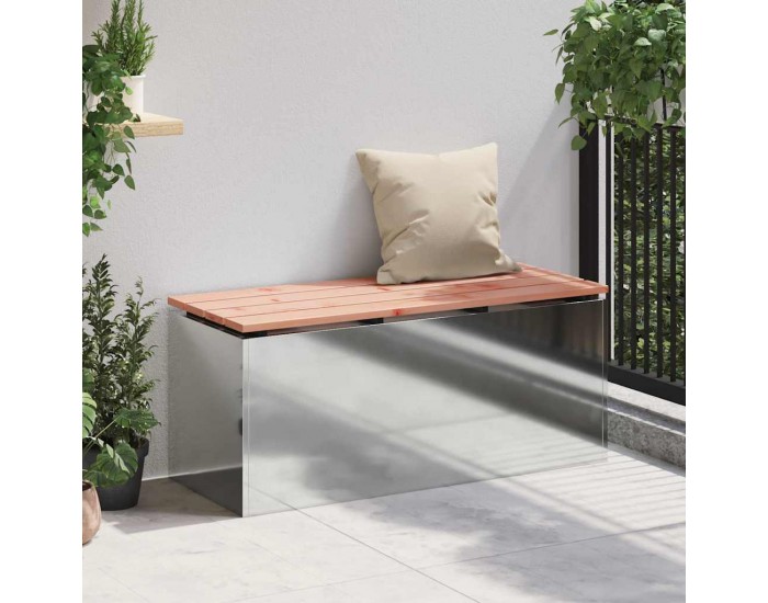 Sonata H Градинска пейка Сребрист 100 x 40 x 43 см Поцинкована стомана