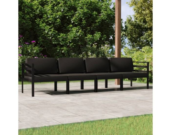 Sonata H 4-местен градински комплект с възглавници алуминий антрацит