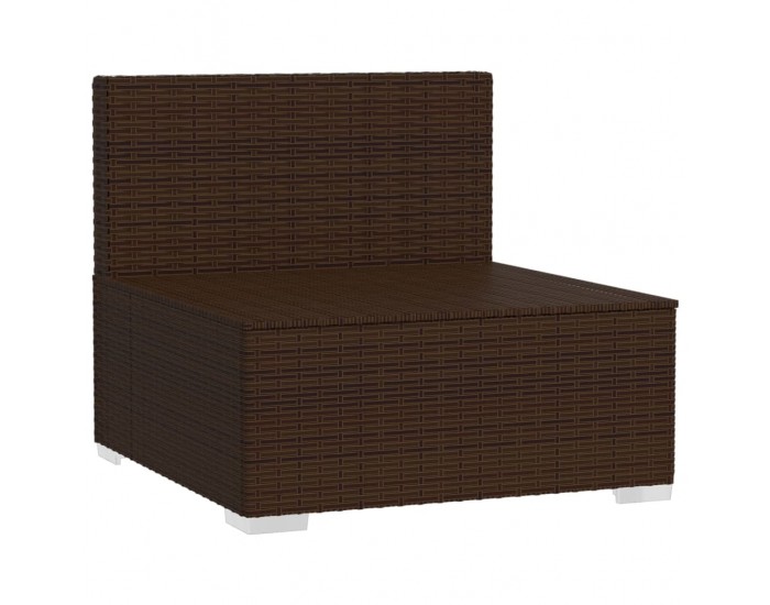 Sonata H 4-местен градински диван с възглавници, кафяв полиратан