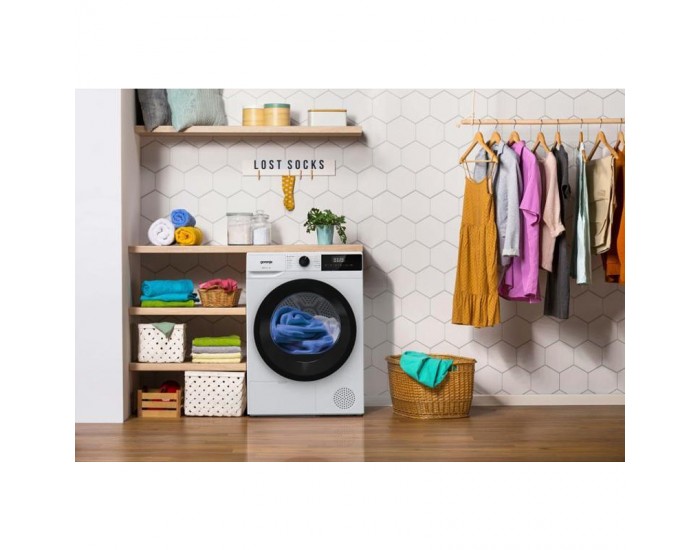 Сушилня Gorenje DHNE82 , 8 kg, D , Бял