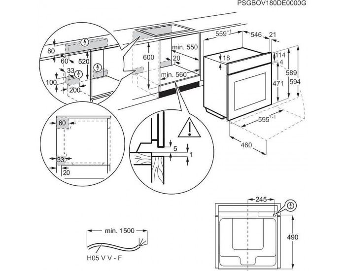 Фурна за вграждане AEG TE7PB63ZAB , 71 , А++ , Пиролиза , Сензорно