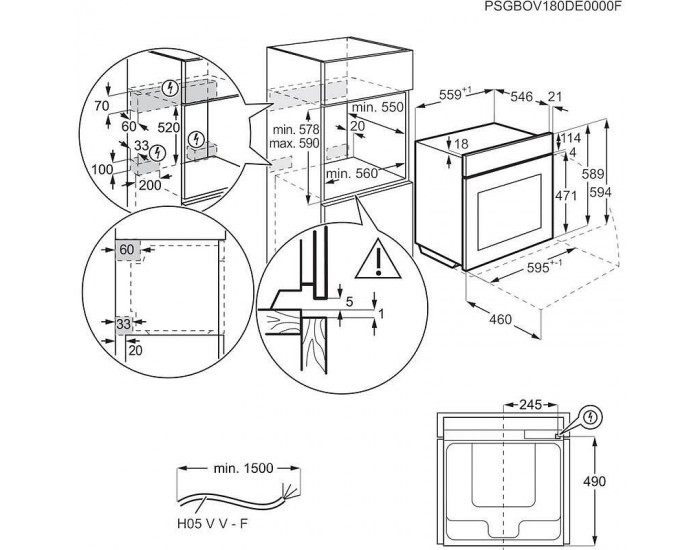 Фурна за вграждане AEG TE7PB63ZAB , 71 , А++ , Пиролиза , Сензорно