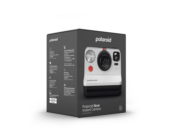Фотоапарат за моментни снимки Polaroid NOW Gen 2 Black and White 009072