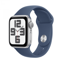 Смарт часовник Apple Watch SE2 v3 40mm Silver/Denim Band M/L mxed3 , 1.57 , 32 , 40.00 , Apple S8 SiP 64-bit Dual Core - Смарт Продукти, Смарт часовници