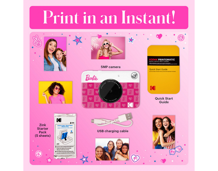 Фотоапарат за моментни снимки Kodak Printomatic Barbie Camera 1