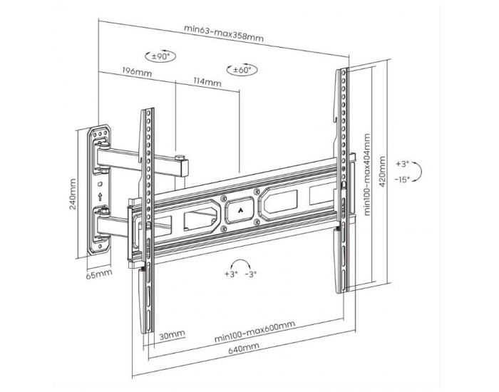 Стойка за телевизор Manhattan 462426