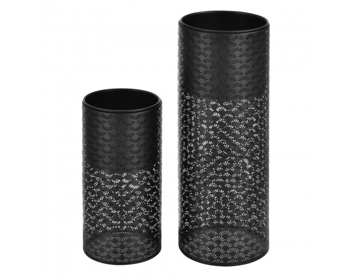 Поставка за цветя Virton, комплект 2 бр., черна