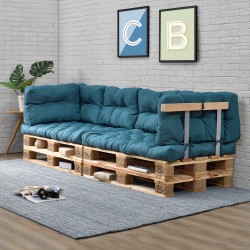 Седална възглавница за мебели от палети Comfy 80x120x12 см тюркоаз - Възглавници