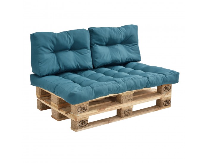 Възглавница от палети Mogán 1x възглавница за седалка 4x възглавница за гръб тюркоаз