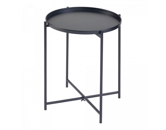 Странична масичка Saalen метална черна []