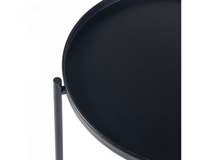 Странична масичка Saalen метална черна []