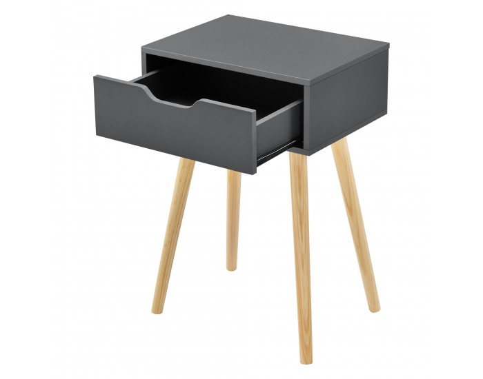 Странична масичка Östersund, комплект от 2 части, тъмносива []