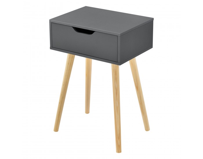 Странична масичка Östersund, комплект от 2 части, тъмносива []