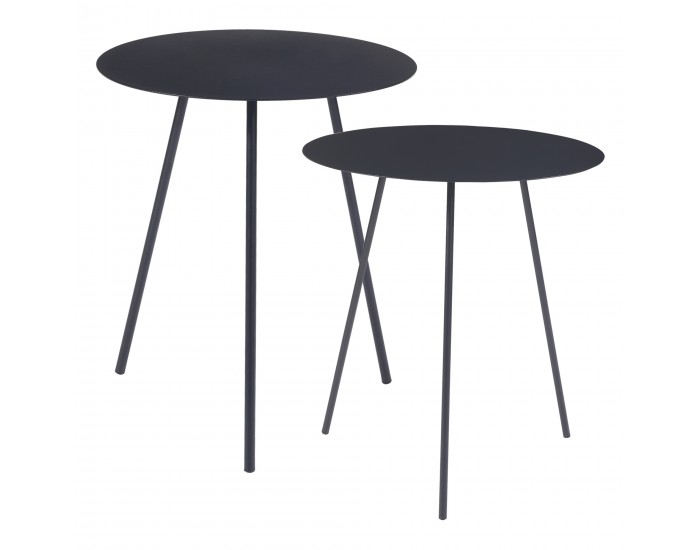 Странична маса Sula, комплект от 2, черна []