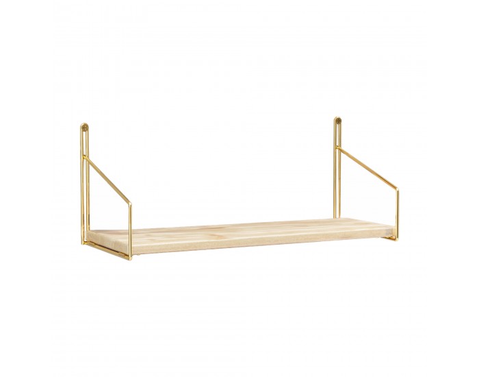 Стенен рафт Muurame 40x14x17 см Златен []