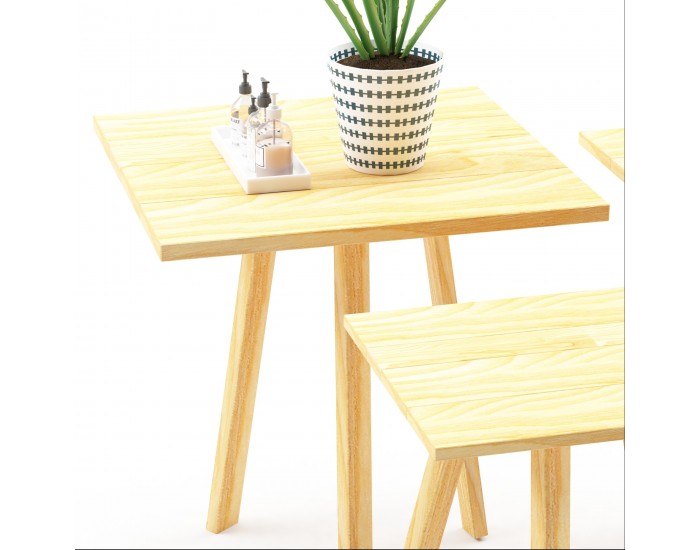 Маси за гнездене Masku, комплект от 3, естествени цветове []