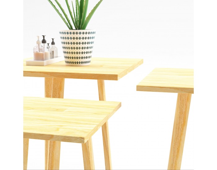 Маси за гнездене Masku, комплект от 3, естествени цветове []