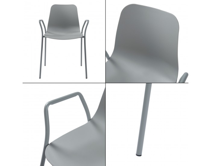 Трапезен стол Kankaanpää светлосив []