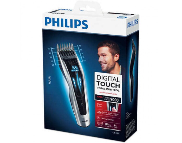 PHILIPS 41mm full metal guard  titanium coated blades  corded and cordless with Li-Ion battery and auto turbo