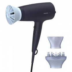 PHILIPS Hair dryer 2100W DC motor ThermoProtect black/blue - Грижа за тялото