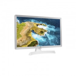 Монитор LG 24TQ510S-WZ, 23.6" WVA, LED, Smart webOS, TV Tuner DVB-T2/C /S2, 1000:1, Mega DFC, 200cd, 1366x768, AI SOUND, WiFi, HDMI, Bluetooth, USB 2.0, HOTEL MODE, AirPlay, Speaker 2x5W, White - Монитори
