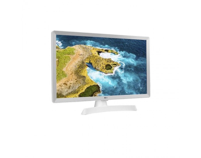 Монитор LG 24TQ510S-WZ, 23.6" WVA, LED, Smart webOS, TV Tuner DVB-T2/C /S2, 1000:1, Mega DFC, 200cd, 1366x768, AI SOUND, WiFi, HDMI, Bluetooth, USB 2.0, HOTEL MODE, AirPlay, Speaker 2x5W, White