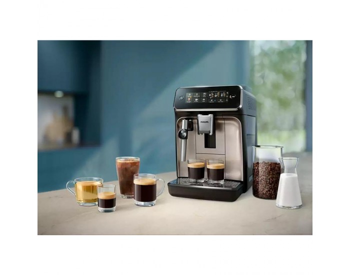 PHILIPS Fully automatic espresso machine 3300 series 5 beverages Intuitive touch display
