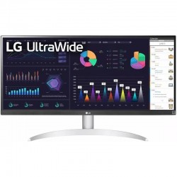 Монитор LG 29WQ600-W, 29" UltraWide Full HD, IPS Panel, 1ms MBR, 1000:1, 250 cd/m2, 21:9, 2560 x 1080, HDR 10, sRGB 99%, FreeSync, 100Hz, USB Type-C, Speacers, HDMI, DP, Tilt, Headphone Out, Black - Монитори