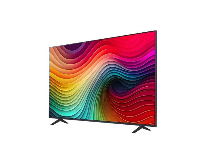 Телевизор LG 65NANO81T3A, 65" 4K HDR Smart Nano Cell TV, 3840x2160, DVB-T2/C/S2, AI Alpha 5 Gen7, HDR 10 PRO, webOS 24, ThinQ AI, WiFi, Clear Voice, AI Upscaling, Bluetooth, Hdmi, CI, LAN, AirPlay2, SPDIF, 2 Pole stand, Silver