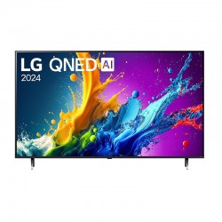 Телевизор LG 43QNED80T3A, 43" 4K QNED HDR Smart TV, 3840x2160, DVB-T2/C/S2, Alpha 5 AI 4K Gen7, HDR 10 PRO, webOS 24 ThinQ, 4K Upscaling, WiFi 5, Voice Controll, Bluetooth 5.1, AirPlay 2, LAN, CI, HDMI, SPDIF, 2 pole Stand , Titan - Офис техника