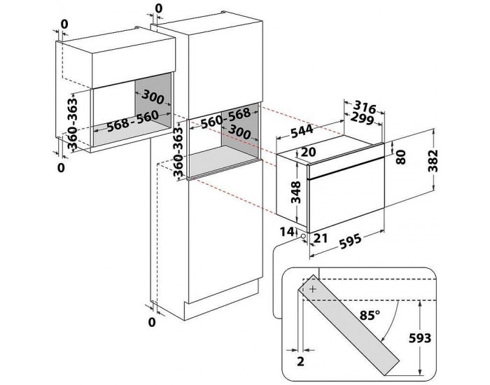 Вградена микровълнова фурна Whirlpool MBNA900X , Електронно , 22