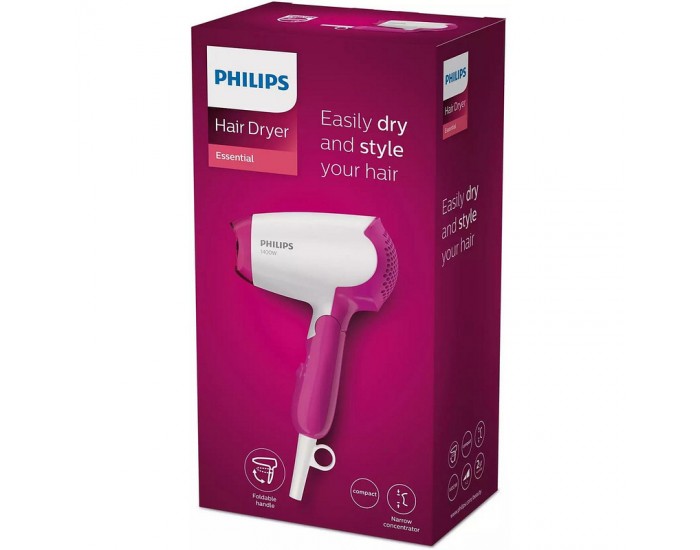 PHILIPS BHD003/00 Hair dryer 1400W 2 settings foldable handle
