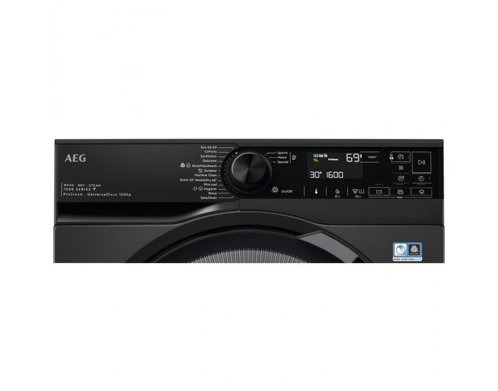 Пералня със сушилня AEG LWR73166OE , 1600 об./мин., 10.00 kg, 6 kg, D , Inox