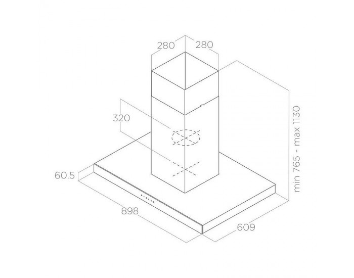 Вграден абсорбатор Elica JOY ISLAND BLIX/A/90