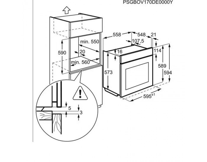 Фурна за вграждане Electrolux EOD6P77WZ , 72 , Push бутони , А+ , Пиролиза
